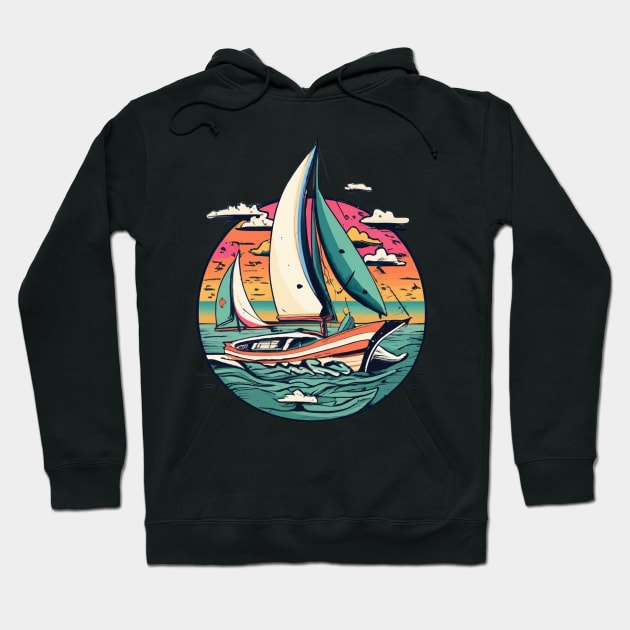 Sailing under full sail | Yacht ocean sailing Hoodie by Viking shop